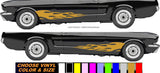 x2 Hot Rod Flames Fire Bopper Chopper V04 Car Truck Auto Vinyl Decal Sticker