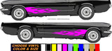 x2 Hot Rod Flames Fire Bopper Chopper V04 Car Truck Auto Vinyl Decal Sticker