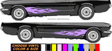 x2 Hot Rod Flames Fire Bopper Chopper V04 Car Truck Auto Vinyl Decal Sticker