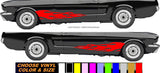 x2 Hot Rod Flames Fire Bopper Chopper V04 Car Truck Auto Vinyl Decal Sticker