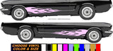 x2 Hot Rod Flames Fire Bopper Chopper V04 Car Truck Auto Vinyl Decal Sticker
