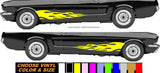 x2 Hot Rod Flames Fire Bopper Chopper V04 Car Truck Auto Vinyl Decal Sticker
