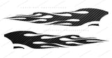 Hot Rod Fender Flames Fire Bopper Chopper Carbon Fiber Vinyl Sticker Decals