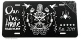 OwnTheAvenue Floral Vintage Tattoo Art Style License Plate Cover - OwnTheAvenue