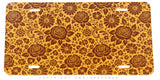 Floral Pattern Grunge 70s 80s Style Auto Metal License Plate - OwnTheAvenue