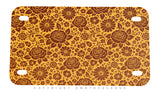 Floral Pattern Grunge 70s 80s Style Motorcycle Metal License Plate - OwnTheAvenue