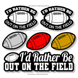 6Pcs Football Sports Car Truck Window Bumper Laptop Cup Vinyl Sticker Decals