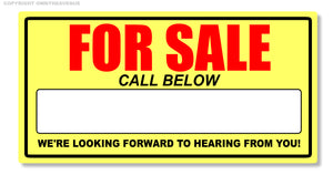 For Sale Truck Vehicle Bumper Business Door Sign Vinyl Sticker Decal 6" - OwnTheAvenue