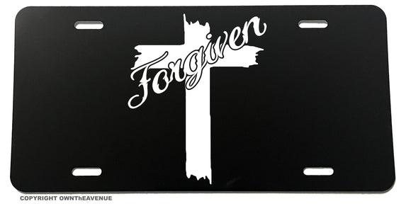 Forgiven Cross Christian Religious God Jesus License Plate Cover - OwnTheAvenue