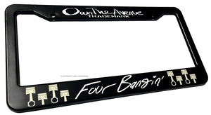 Four Bangin Four Cylinder JDM Racing Drifting Funny License Plate Frame - OwnTheAvenue