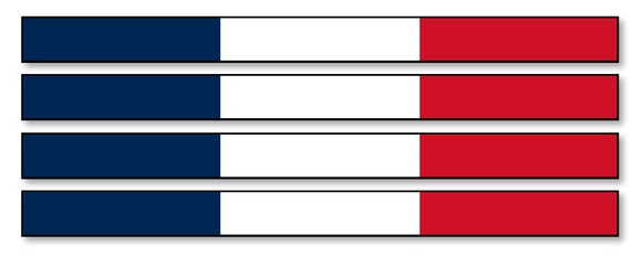 France French Racing Stripes World Country Flag Vinyl Sticker Decals 6