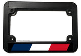 France French Racing Stripe V001 Flag Motorcycle License Plate Frame - OwnTheAvenue