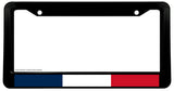 France French Flag Racing Stripe Car Truck Black License Plate Frame - OwnTheAvenue