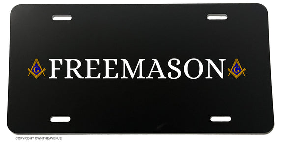 Freemason Mason Masonic Blue Bronze Art Car Truck License Plate Cover V1 - OwnTheAvenue