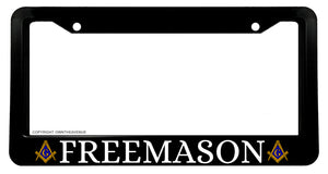 Freemason Mason Masonic Blue Bronze Art Car Truck License Plate Frame - OwnTheAvenue