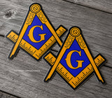 2 Pack - Freemason Masonic Vinyl Sticker Decals 3.5" Each
