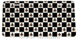 Freemason Masonic Checkered Pattern Auto Metal License Plate