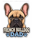 2 Pack - French Bulldog Dad Dog Rescue Pet Love Car Truck Sticker Decals - 4.5" Inches Long Side Each - OwnTheAvenue