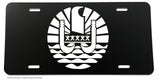 French Polynesia Coat of Arms Flag Tahiti Auto Metal Black License Plate - OwnTheAvenue