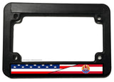 USA American French Polynesia Flag Motorcycle License Plate Frame - OwnTheAvenue