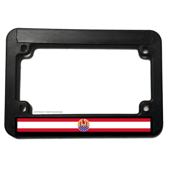 French Polynesia Flag Motorcycle License Plate Frame - OwnTheAvenue