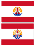 2Pcs French Polynesia Flag Tahiti Teahupoo Sticker Decals 3.5" - OwnTheAvenue