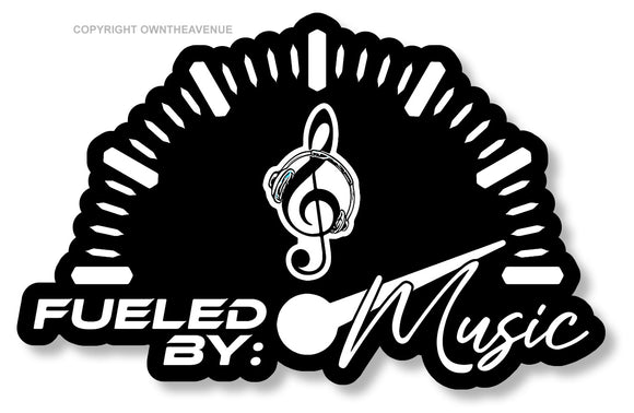 Fueled By Music Funny Joke Car Truck Window Bumper Laptop Sticker Decal 3.75