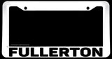 Fullerton White License Plate Frame - OwnTheAvenue