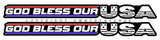 2Pcs God Bless USA Pro America American Flag Racing Sticker Decals 5" - OwnTheAvenue