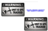 2 Pack - GPS Alarm System Warning Anti Theft Car Vehicle Security Sticker Decals Metallic Model Silver V01 - 4.5" Inches Long Side Each - OwnTheAvenue