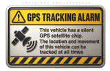 x2 Warning GPS Tracking Alarm Decal Anti-Theft Decal Sticker for Car - Metallic Model YL092 - OwnTheAvenue
