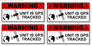 x4 GPS Alarm System Warning Anti Theft Car Vehicle Security Sticker Decals RedT