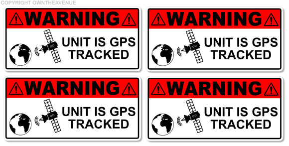 x4 GPS Alarm System Warning Anti Theft Car Vehicle Security Sticker Decals RedT