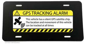 Warning GPS Tracking Alarm Anti-Theft License Plate Cover - OwnTheAvenue