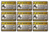 x9 Warning GPS Tracking Alarm Decal Anti-Theft Decal Sticker for Car - Metallic Model YL092 - OwnTheAvenue
