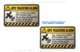x2 Warning GPS Tracking Alarm Decal Anti-Theft Decal Sticker for Car - Metallic Model YL092 - OwnTheAvenue