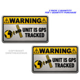 2 Pack - GPS Alarm System Warning Anti Theft Car Vehicle Security Sticker Decals Metallic Model V01 - 4.5" Inches Long Side Each - OwnTheAvenue