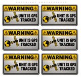 6 Pack - GPS Alarm System Warning Anti Theft Car Vehicle Security Sticker Decals Metallic Model V01 - 3" Inches Long Side Each - OwnTheAvenue
