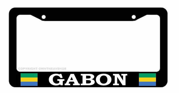 Gabon Country Flag Car Truck Auto License Plate Frame