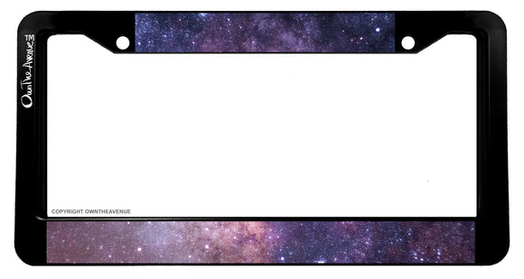 Outer Space Galaxy Stars Universe Model V01 License Plate Frame - OwnTheAvenue