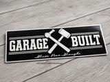 Garage Built Mechanic Racing Drifting JDM Carbon Fiber Style Sticker Decal