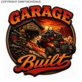 x2 Garage Built Mechanic Toolbox JDM Racing Holographic Sticker Decals 3.25"