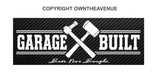 Garage Built Mechanic Racing Drifting JDM Carbon Fiber Style Sticker Decal