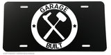 Garage Built Mechanic Hot Rod JDM Racing Black Metal License Plate - OwnTheAvenue
