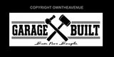 Garage Built Mechanic Racing Drifting JDM Holographic Sticker Decal 5"