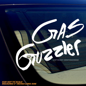 Gas Guzzler Off Road Lifted Truck 4x4 Humor Funny Joke Vinyl Decal 5"