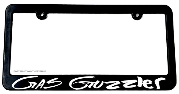 Gas Guzzler Funny Joke Humor Lifted Truck Pick Up Off Road 4x4 License Plate Frame