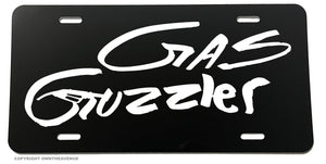 Gas Guzzler Funny Joke Humor Lifted Truck Off Road 4x4 Auto License Plate