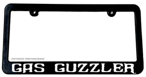 Gas Guzzler Funny Humor V01 Lifted Truck Pick Up Off Road 4x4 License Plate Frame