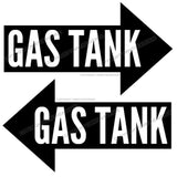 Gas Tank Reminder Side Arrows Dashboard Interior Vinyl Stickers 1.5" Inches - OwnTheAvenue